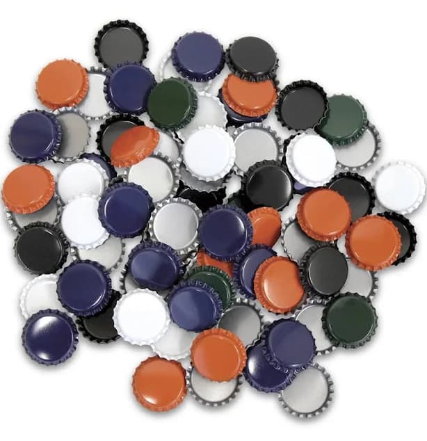 Bottle Caps - Pkg. of 200 - Assorted Colors Standard 1 in.