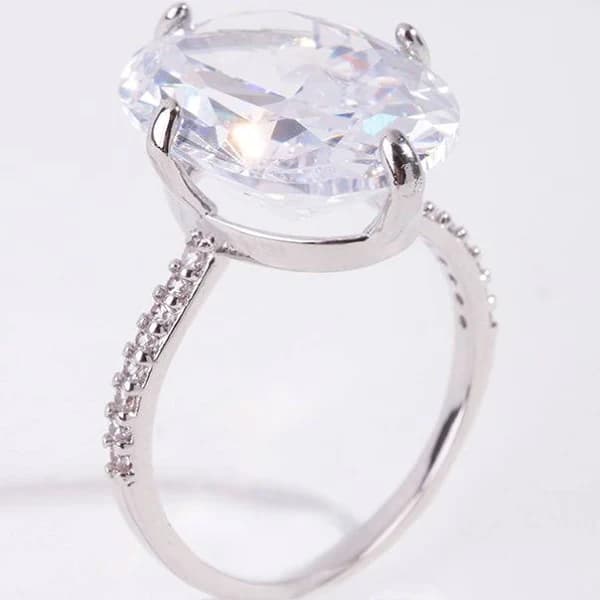 Lovisa Silver Cubic Zirconia Oval Stone Ring