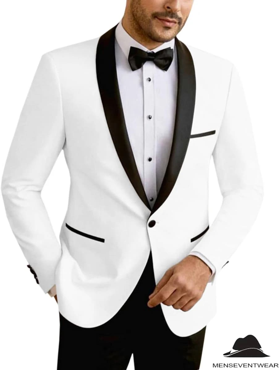 Men's Slim Fit Shawl Lapel Flat Blazer