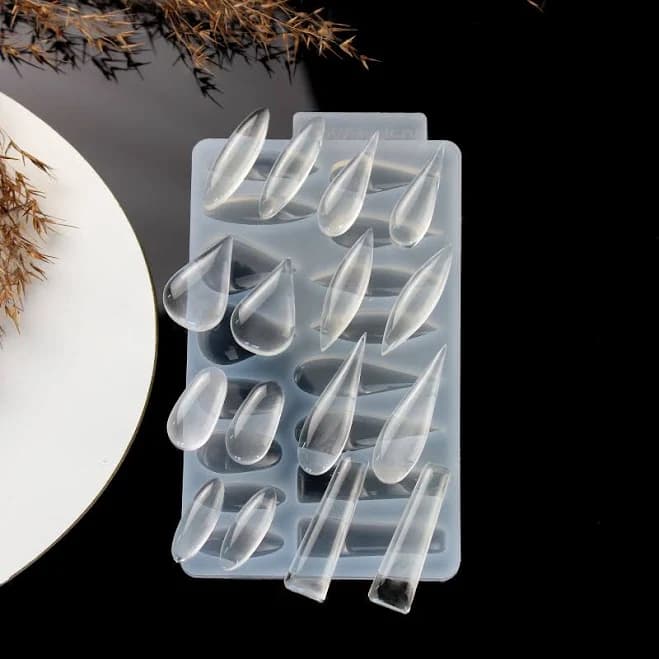 Teardrop Earring Mold 16 Shapes | Silicone Resin Mold for Jewelry Making