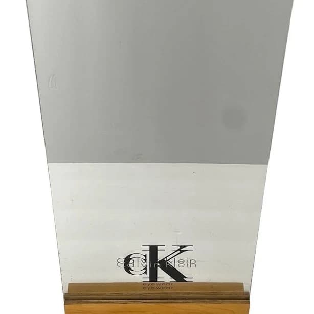 1byone Vintage 90’s Calvin Klein CK Store Eyewear Wooden Glass Display Sign 8”x18.5 - Home | Size: s
