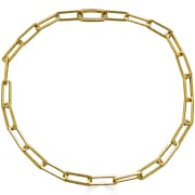 Matte Gold Chunky Rectangle Paperclip Necklace