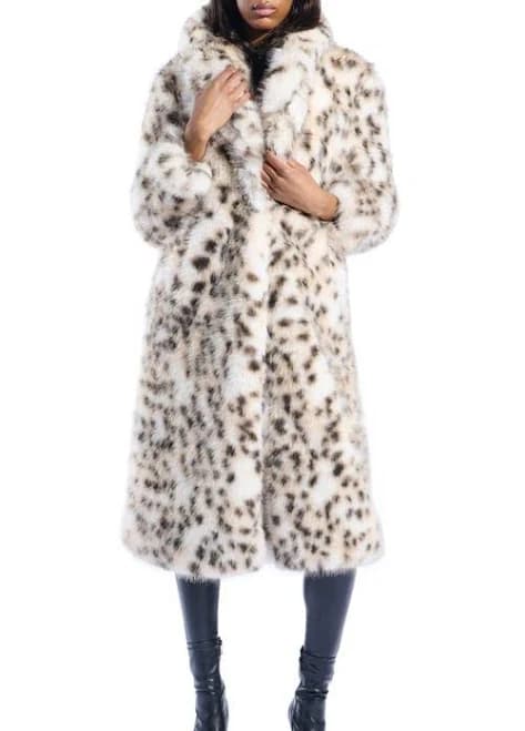 Azalea Wang Pepper Oversize Leopard Faux Fur Maxi Coat