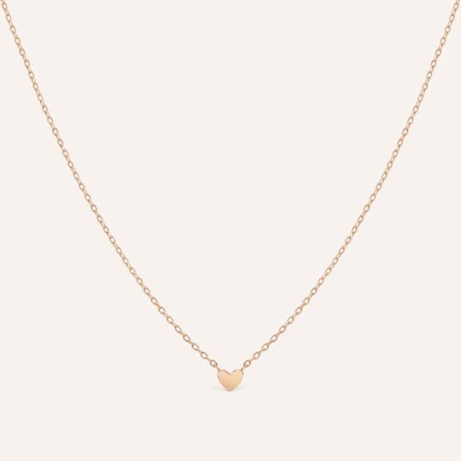 Lúdere Dainty Minimalist Gold Heart Necklace