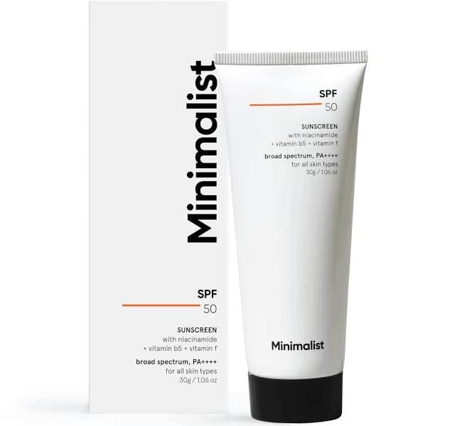 Minimalist Sunscreen SPF 50 PA++++ | Clinically Tested in US (In-Vivo) | Lightweight with Multi-Vitamins | No White Cast | Broad Spectrum | For Women