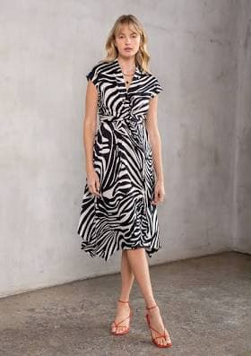Colette Zebra Midi Dress
