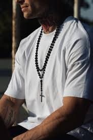 Rosary necklace Hematite and Obsidian – Trimakasi