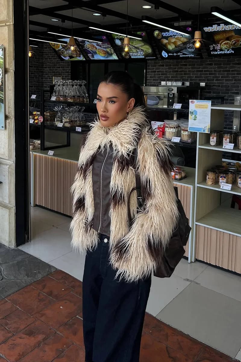 Fashion Nova Women's It's Your Moment Faux Fur Jacket