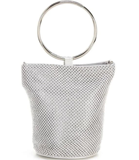 Landry Crystal Mesh O-Ring Clutch