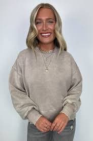 Refined Relaxation Acid Wash Pullover - BACK IN STOCK · Madison + Mallory