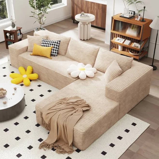 106" Sectional Couch Chaise