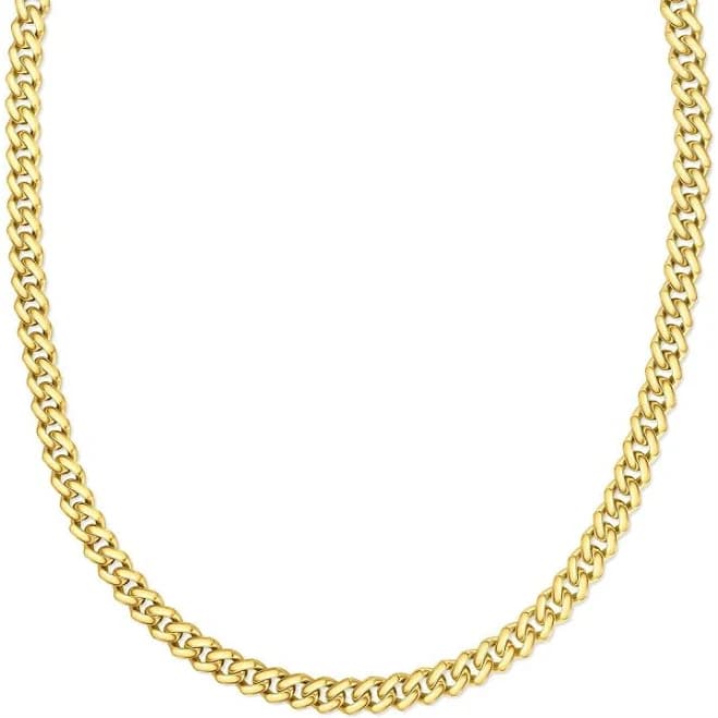 gold necklaces Gold Miami Cuban Chain Necklace in 14K
