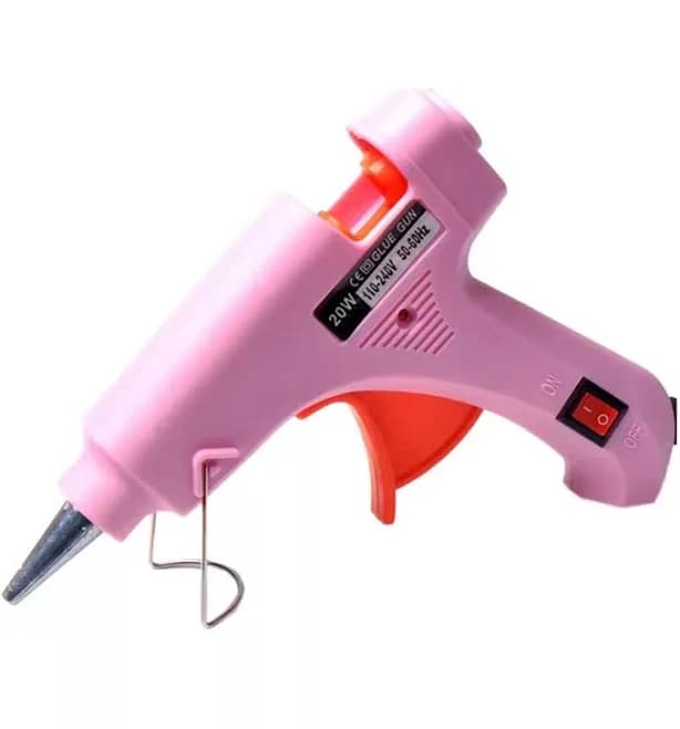 Mini Hot Glue Gun for Crafts (Color: Light Pink)
