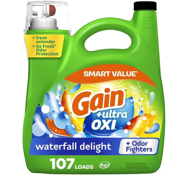 Gain Ultra Oxi Waterfall Delight Liquid Laundry Detergent