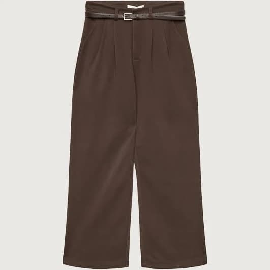 Oak + Fort Wide Leg Trousers with Belt