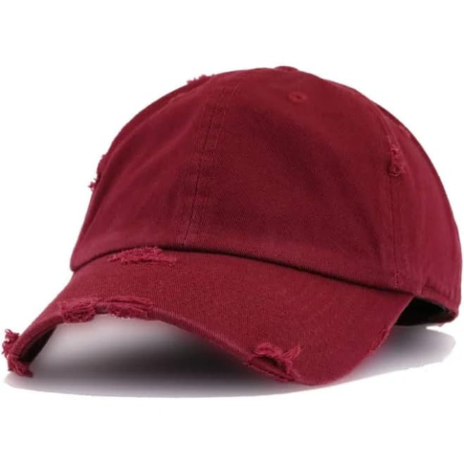 Distressed Maroon KBEthos Vintage Dad Hat