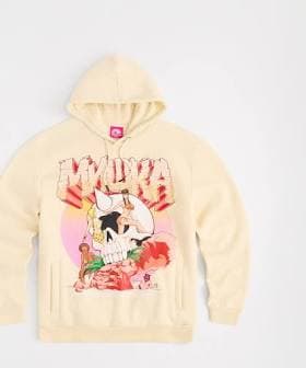 Mishka Graphic Print Embroidered Hoodie