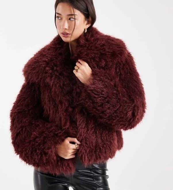 ASOS Cropped Faux Fur Jacket