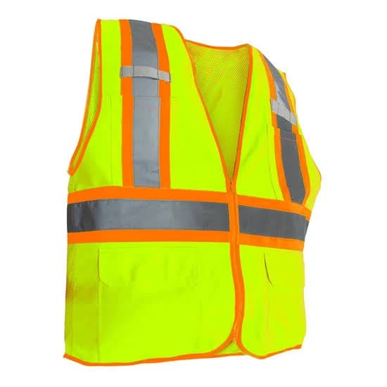United Pacific High Visibility Reflective Safety Vest with Pocket and Zipper