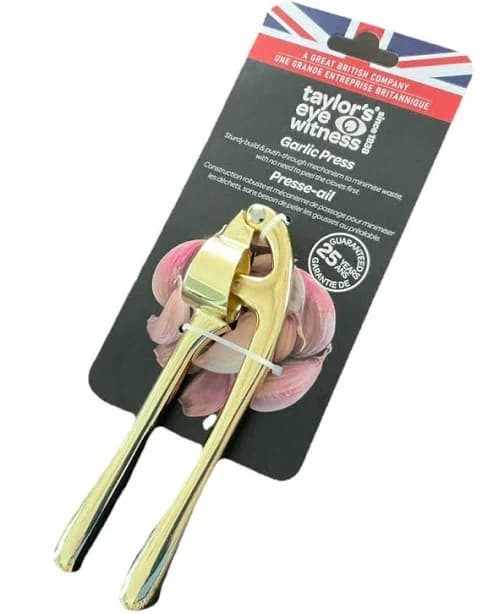 NEW Taylor’s Eye Witness Champagne Gold Garlic Press 6.5’’