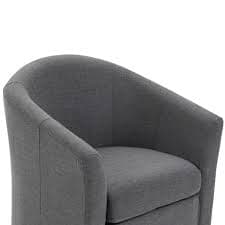 Dreamsidea Cotton Linen Morden Swivel Barrael Accent Chair Gray in the Chairs department at Lowes.com