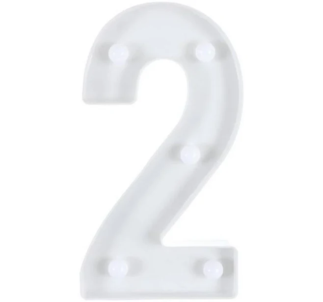 Light-Up Standing Number 2