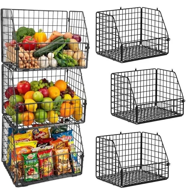 Culinary Couture 3-Tier Hanging Wire Basket