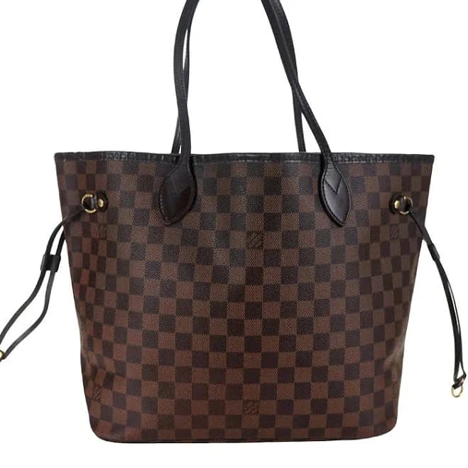 Louis Vuitton Damier Ebene Neverfull MM Tote Bag