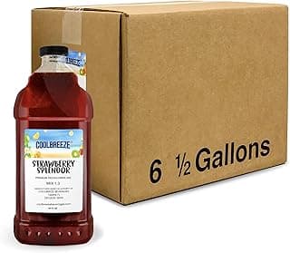 Coolbreeze Beverages Premium Frozen Drink Mix - Made with Real Fruit, One Case - Strawberry Splendor