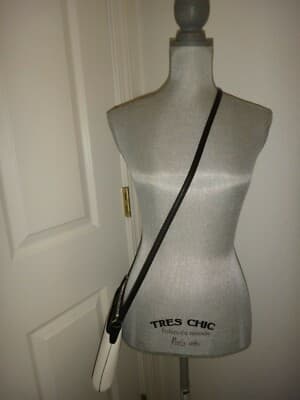 MICHAEL KORS Jet Set Travel MK Pocket Messenger Bag White Black Saffiano Leather | eBay