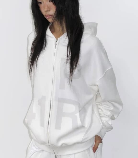 41PRAY Graphic Zip Up Hoodie