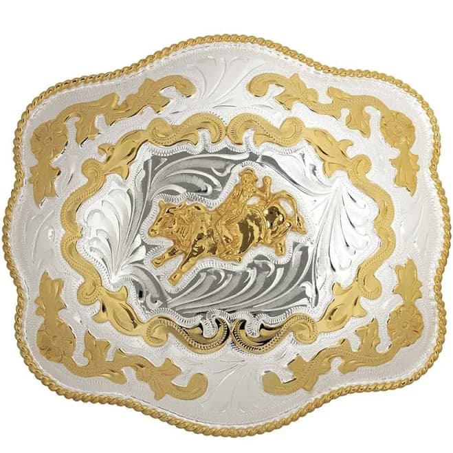 Western Express Men's Oversized Bullrider Belt Buckle