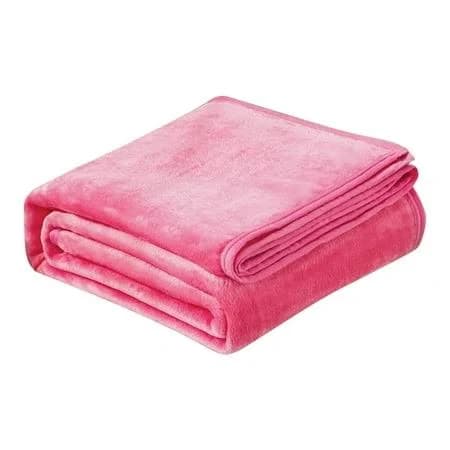 Hot Pink Super Soft Warm Solid Warm Fleece Blanket Rug Sofa Bedding