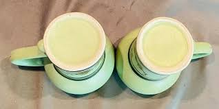 Vintage 1970s Coffee Or Tea Set Green Mug Retro MOD Stoneware | eBay