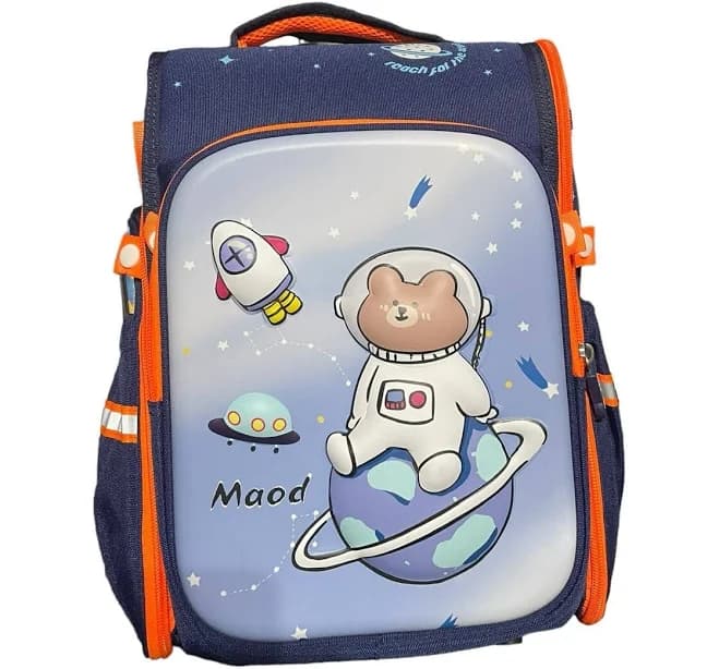 Maod Toddler Backpack For Kids Elementary School Age (blue/orange)