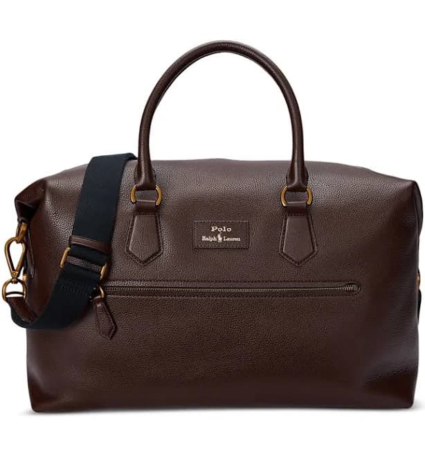 Polo Ralph Lauren Pebbled Leather Duffle Bag