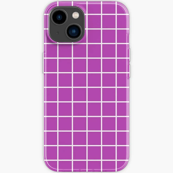 Grid Pattern 151 Magenta Geometric Iphone Case