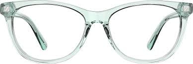 Green Kids' Polarized Cat-Eye Magnetic Clip-on Glasses #4463424 | Zenni Optical