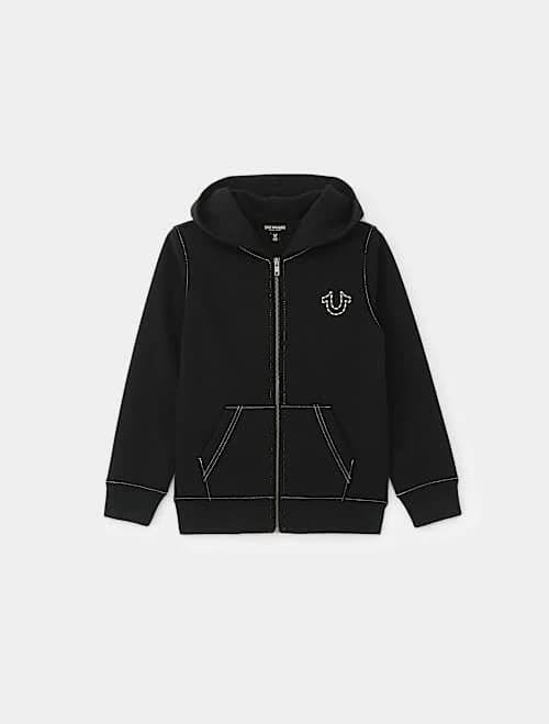 True Religion Men's Boys World Tour Zip-Up Hoodie
