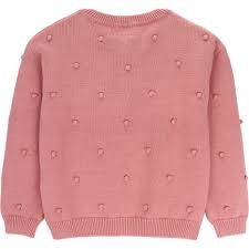 Allison Knit Crew Neck Long Sleeve Buttoned Cardigan, Muted Clay Rose - Knot Basics | Maisonette