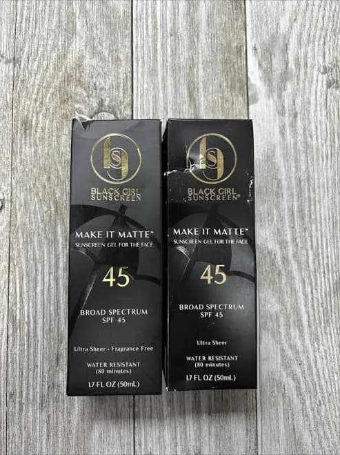 2pk-black Girl Sunscreen Make It Matte Gel Sunscreenspf 451.07oz Pass