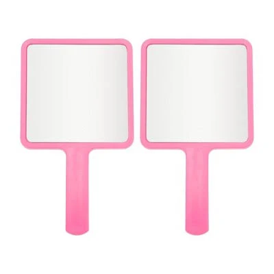 Unique Bargains Delicate Square Handheld Mirror