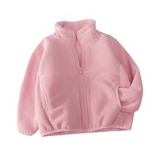 Favoffer Kids' Winter Solid Color Fleece Zip-Up Jacket, Warm Layer for Hiking & Casual Errands, 2-12Y - Walmart.com