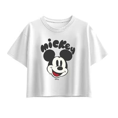 Disney Girls' Mickey Mouse Head Boxy T-Shirt