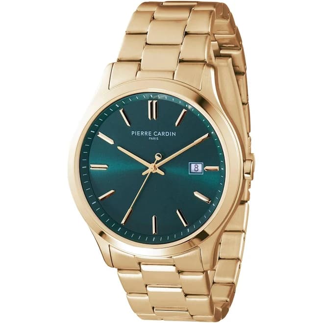 Épinettes Essential Gold Watch with Metal Links Strap