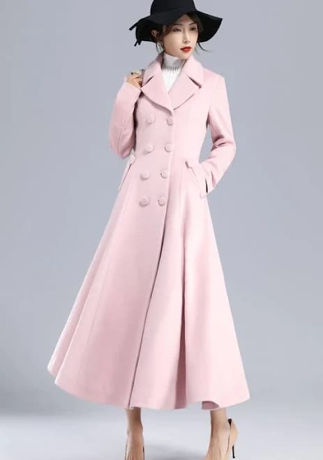 Wool Double Breasted Overcoat
