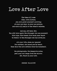 Love After Love - Derek Walcott Poem - Literature - Typewriter Print 2 - Black Fleece Blanket by Studio Grafiikka - Fine Art America