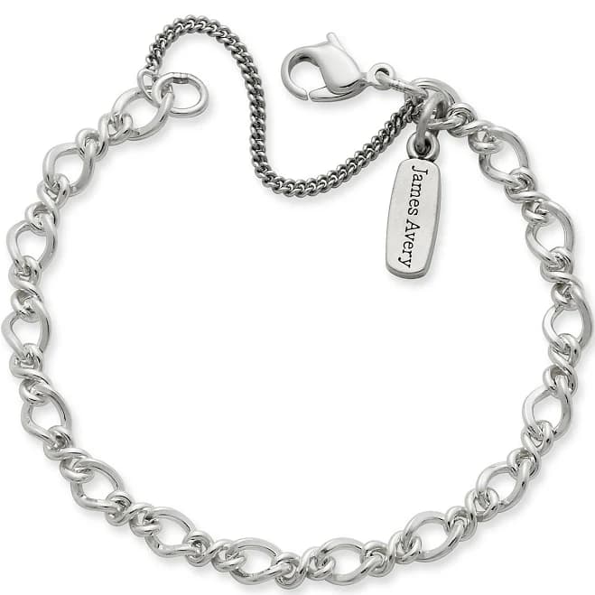 James Avery Women's Sterling Silver Medium Twist Charm Bracelet