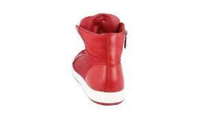 PRADA HIGH-TOP SNEAKERS SHOES RED LEATHER NYLON LINEA ROSSA US 10 EU 43 43,5 | eBay