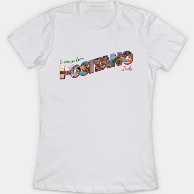 Vintage Style Retro Greetings from Positano in Italy T-Shirt